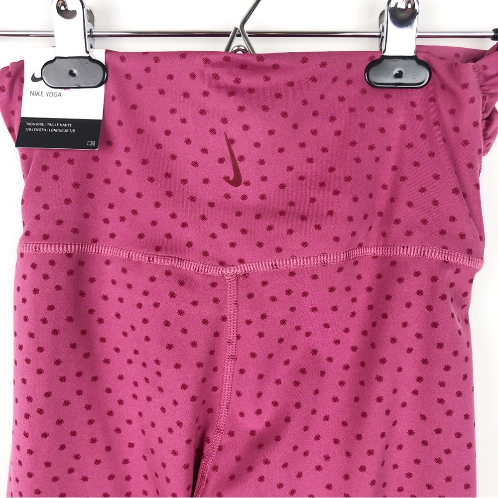Nike Yoga Pink Dots 7/8 Leggings High Rise New Size S - Picture 10 of 14